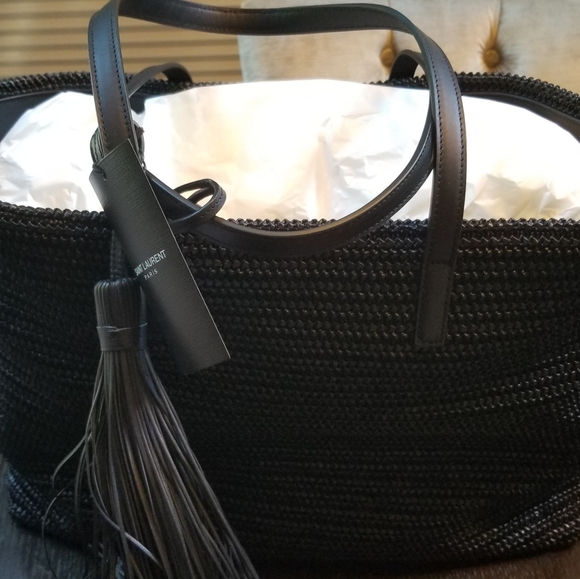 Saint Laurent East West Shopper Woven Tassel - Picture 2 of 7